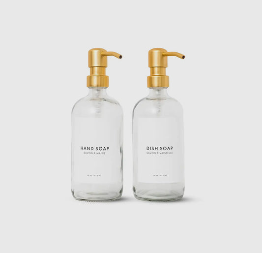 Clear Glass Soap Dispenser